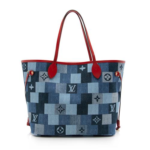 Louis Vuitton Limited Editon Denim Patchwork Neverfull MM Tote