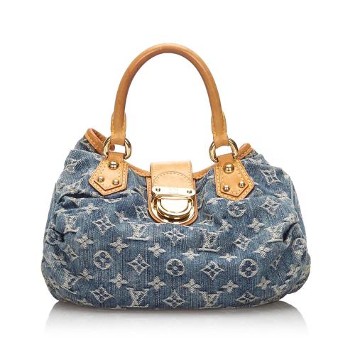 Louis Vuitton Monogram Denim Pleaty Satchel