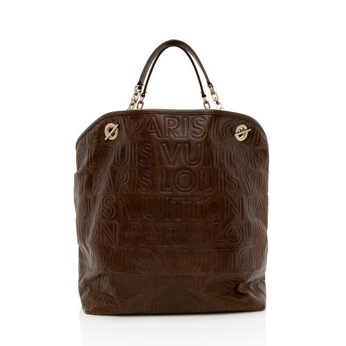 Louis Vuitton Embossed Leather Paris Souple Whisper GM Tote (SHF