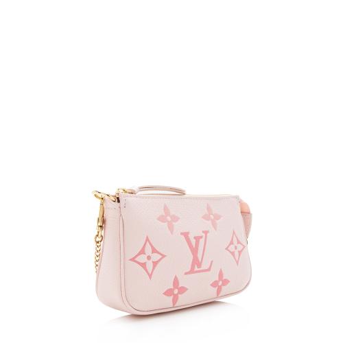 LV pink mini pochette by the pool