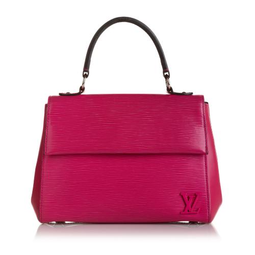Louis Vuitton Top Handle Cluny Epi MM Hot Pink in Leather with