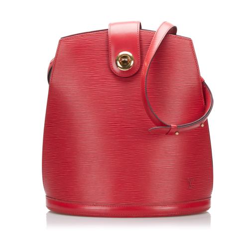 Red Louis Vuitton Epi Cluny Shoulder Bag