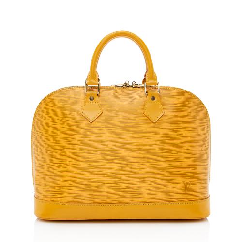 LOUIS VUITTON Epi Leather Alma PM Yellow Satchel Bag - 20% OFF