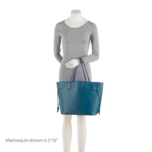 Neverfull MM Tote bag in Epi Leather, Silver Hardware
