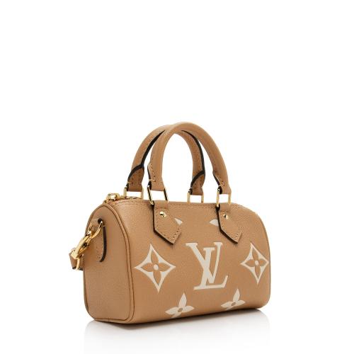 Louis Vuitton Giant Monogram Empreinte Leather Speedy Bandouliere Nano  Satchel, Louis Vuitton Handbags