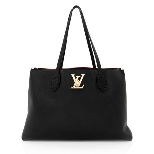 Louis Vuitton Grained Calfskin Lockme Shopper Tote