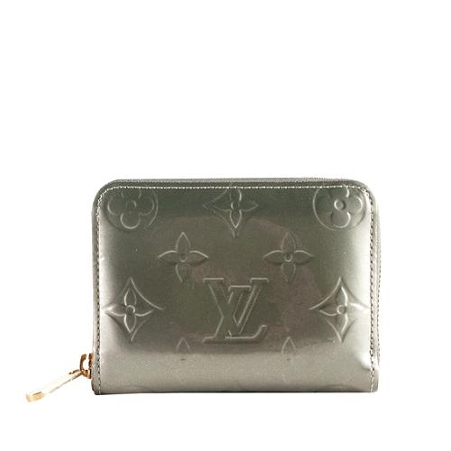 Louis Vuitton Gris Art Deco Monogram Vernis Zippy Coin Wallet