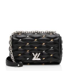 Louis Vuitton Lambskin Studded GO-14 PM Shoulder Bag