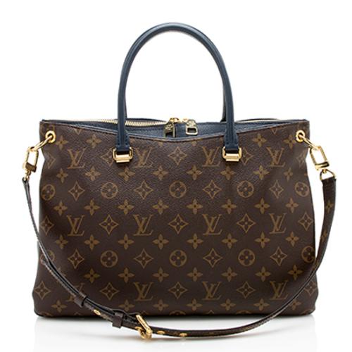 Louis Vuitton Leather Monogram Canvas Pallas Satchel