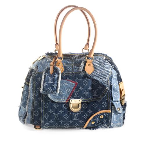 Louis Vuitton Limited Edition Blue Denim Bowly Handbag