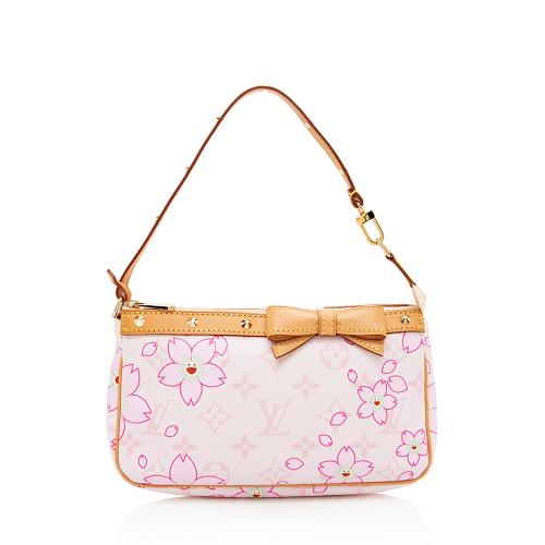 Louis Vuitton Limited Edition Monogram Canvas Cherry Blossom Pochette  Accessoires, Louis Vuitton Handbags
