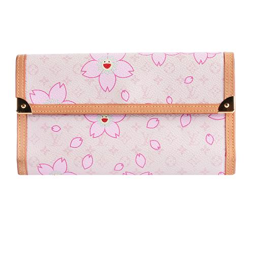 Louis Vuitton Limited Edition Cherry Blossom Monogram Canvas Porte