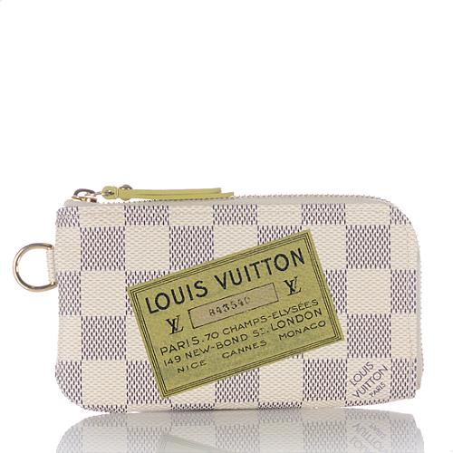 Louis Vuitton Key Pouch Damier Azur Coin Purse