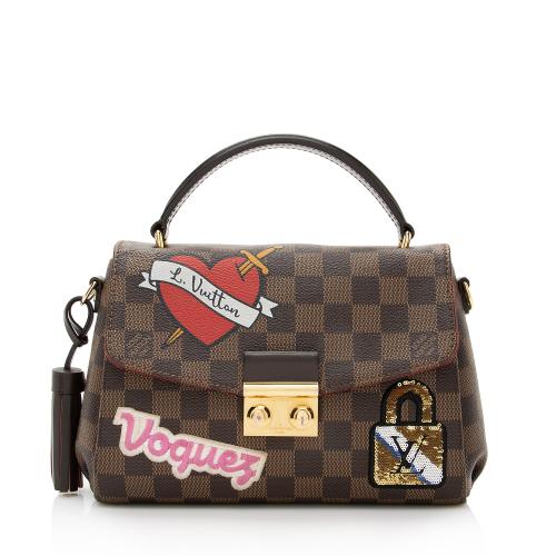 Louis Vuitton Limited Edition Damier Ebene Patches Croisette Shoulder Bag