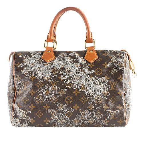 Louis Vuitton Limited Edition Dentelle Speedy 30 Satchel Handbag