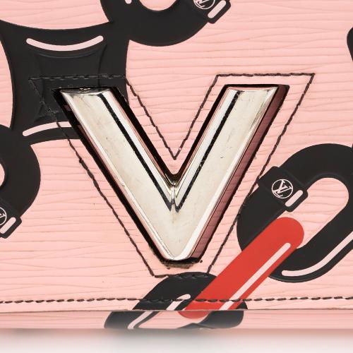 Louis Vuitton Limited Edition Epi Leather Chain Flower Twist Chain Wallet