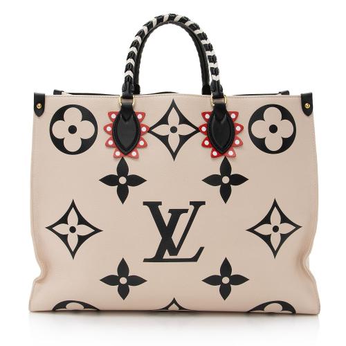 LOUIS VUITTON 2020 Monogram Giant Crafty On The Go Tote bag GM