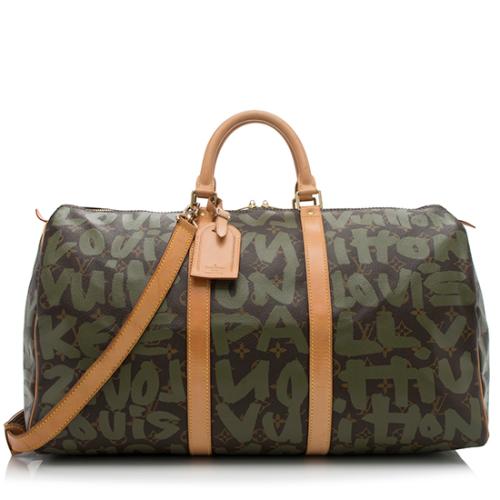 Louis Vuitton Limited Edition Graffiti Keepall Bandouliere 50 Duffle Bag