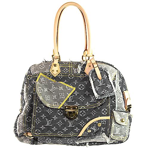 Louis Vuitton Limited Edition Grey Denim Bowly Handbag