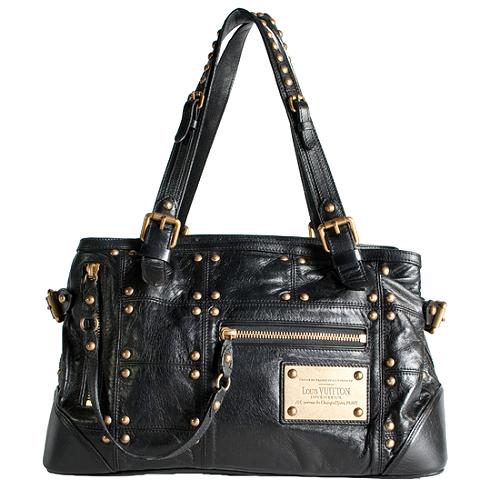 Louis Vuitton Limited Edition Lambskin Riveting Satchel Handbag