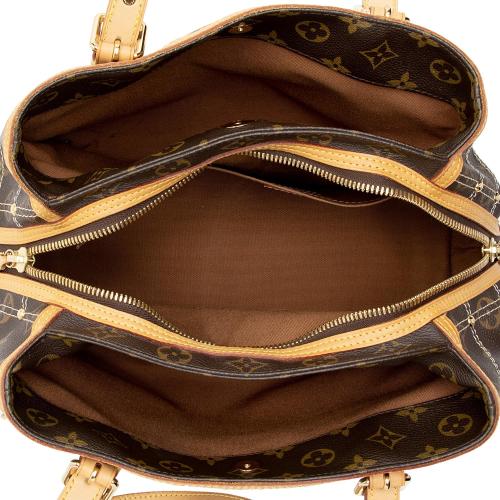 Louis Vuitton Riveting Handbag Monogram Canvas Brown