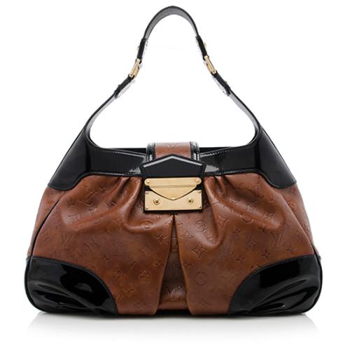 Louis Vuitton Limited Edition Monogram Cuir Embosse Polly Shoulder Bag