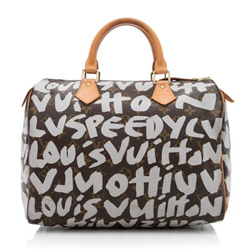 Louis Vuitton Limited Edition Monogram Graffiti Speedy 30 Satchel (SHF –  LuxeDH