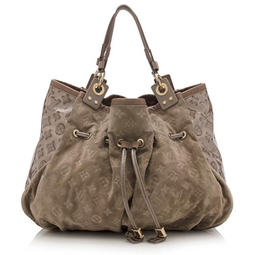 Authentic Limited Edition Louis Vuitton Brown Monogram Suede Leather Irene  Coco Shoulder Bag