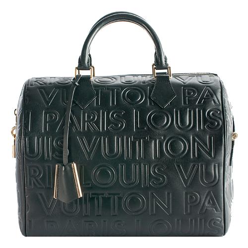 Louis Vuitton Limited Edition Paris Speedy Cube 30 Satchel Handbag