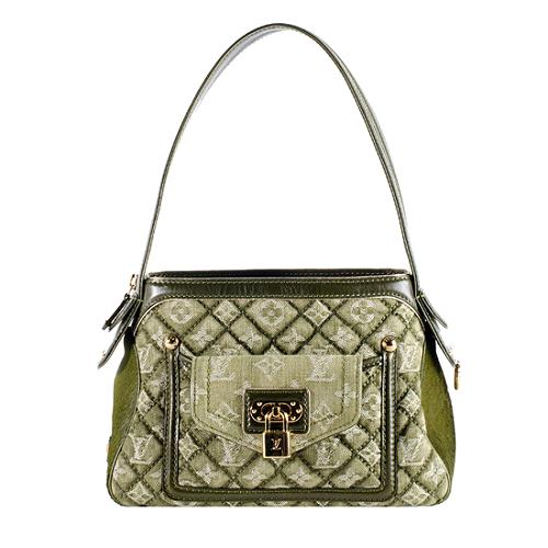 Louis Vuitton Limited Edition Quilted Denim Gondole Shoulder Bag