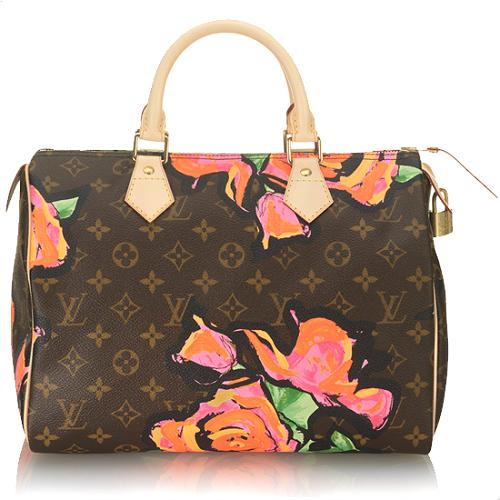 Louis Vuitton Limited Edition Roses Speedy 30 Satchel