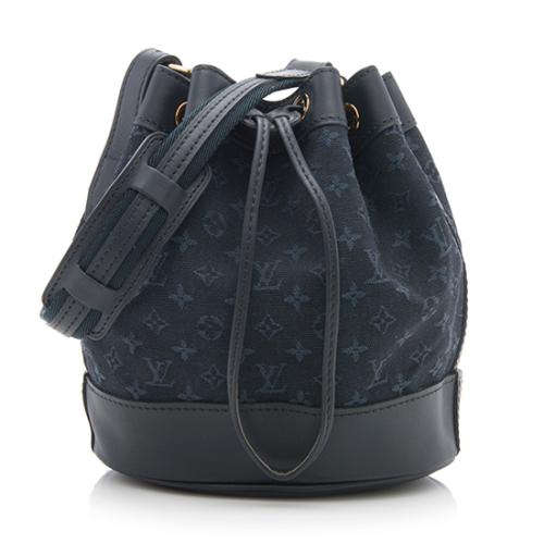 Louis Vuitton Mini Lin Noelie Bucket Bag - Blue Bucket Bags