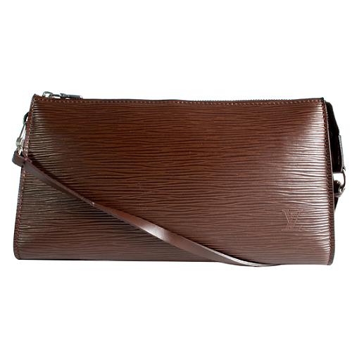 Louis Vuitton Moka Epi Leather Pochette Accessoires Shoulder Handbag