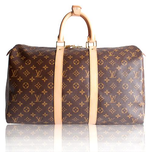 Louis Vuitton Monogram Canvas Keepall Bandouliere 45 Duffle Bag