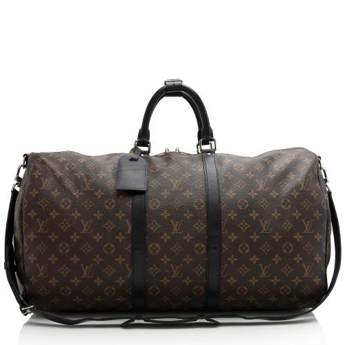 Keepall 55 Macassar Duffle bag in Monogram Coated Canvas