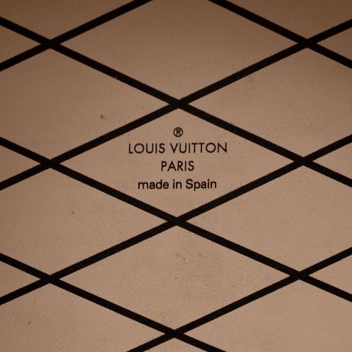 Louis Vuitton Brown Monogram Logo In Colorful Square Pattern