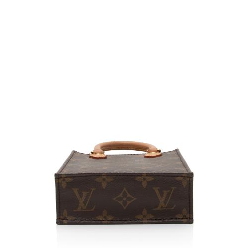 Louis Vuitton Brown Monogram Coated Canvas Petit Sac Plat Gold