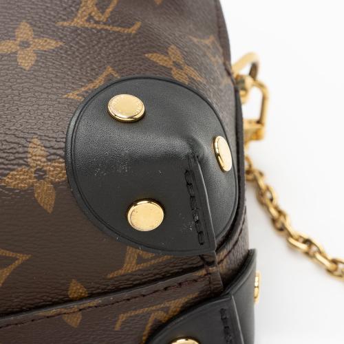 Petite malle souple leather handbag Louis Vuitton Brown in Leather