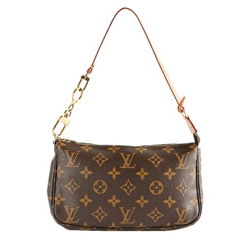 Louis Vuitton Monogram Canvas Pochette Accessoires Handbag with Bolt Extender