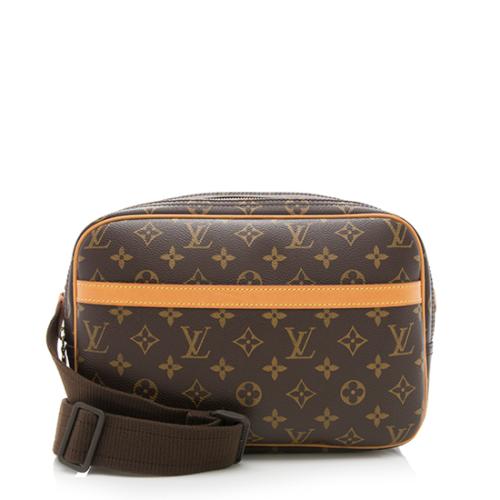 Louis Vuitton Reporter PM Crossbody Monogram Large Zip Brown Messenger  Purse Bag