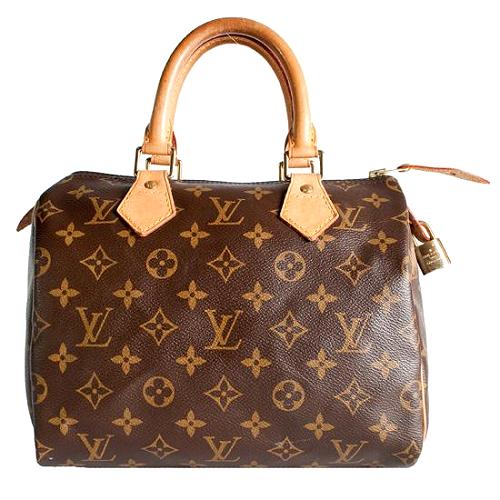 Louis Vuitton Monogram Canvas Speedy 25 Satchel Handbag