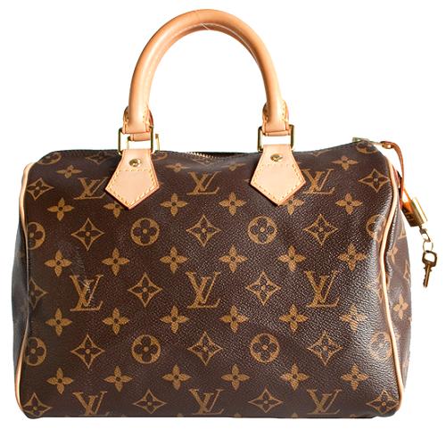 Louis Vuitton Monogram Canvas Speedy 25 Satchel Handbag