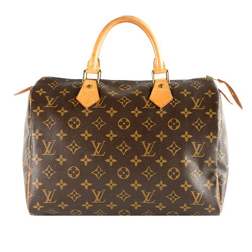 Louis Vuitton Monogram Canvas Speedy 30 Satchel Handbag