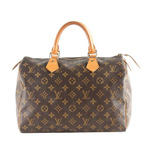 Louis Vuitton Monogram Canvas Speedy 30 Satchel Handbag