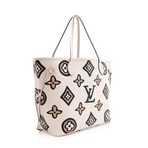 Louis Vuitton Limited Edition Giant Monogram Canvas Wild At Heart Neverfull MM Tote