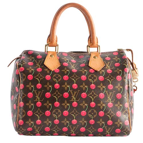 Louis Vuitton Monogram Cherry Speedy 25 Hand Bag M41528 LV Auth