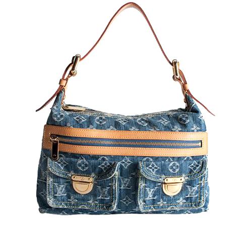 Louis Vuitton Monogram Denim Baggy PM Shoulder Handbag