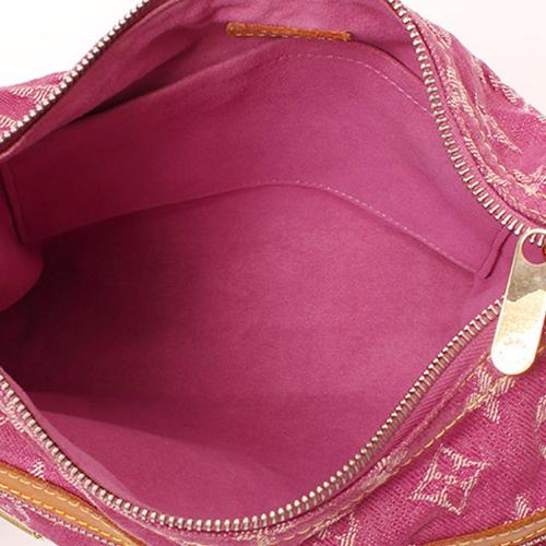 Louis Vuitton Monogram Denim 'Baggy' Shoulder Bag in Pink