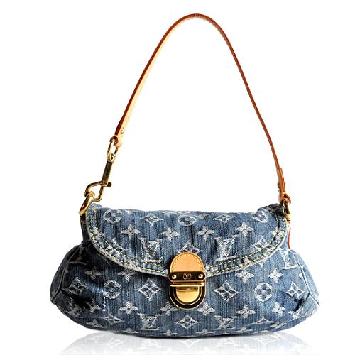 Louis Vuitton Monogram Denim Mini Pleaty Shoulder Handbag