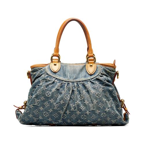 Neo Cabby MM Monogram Denim Shoulder Bag